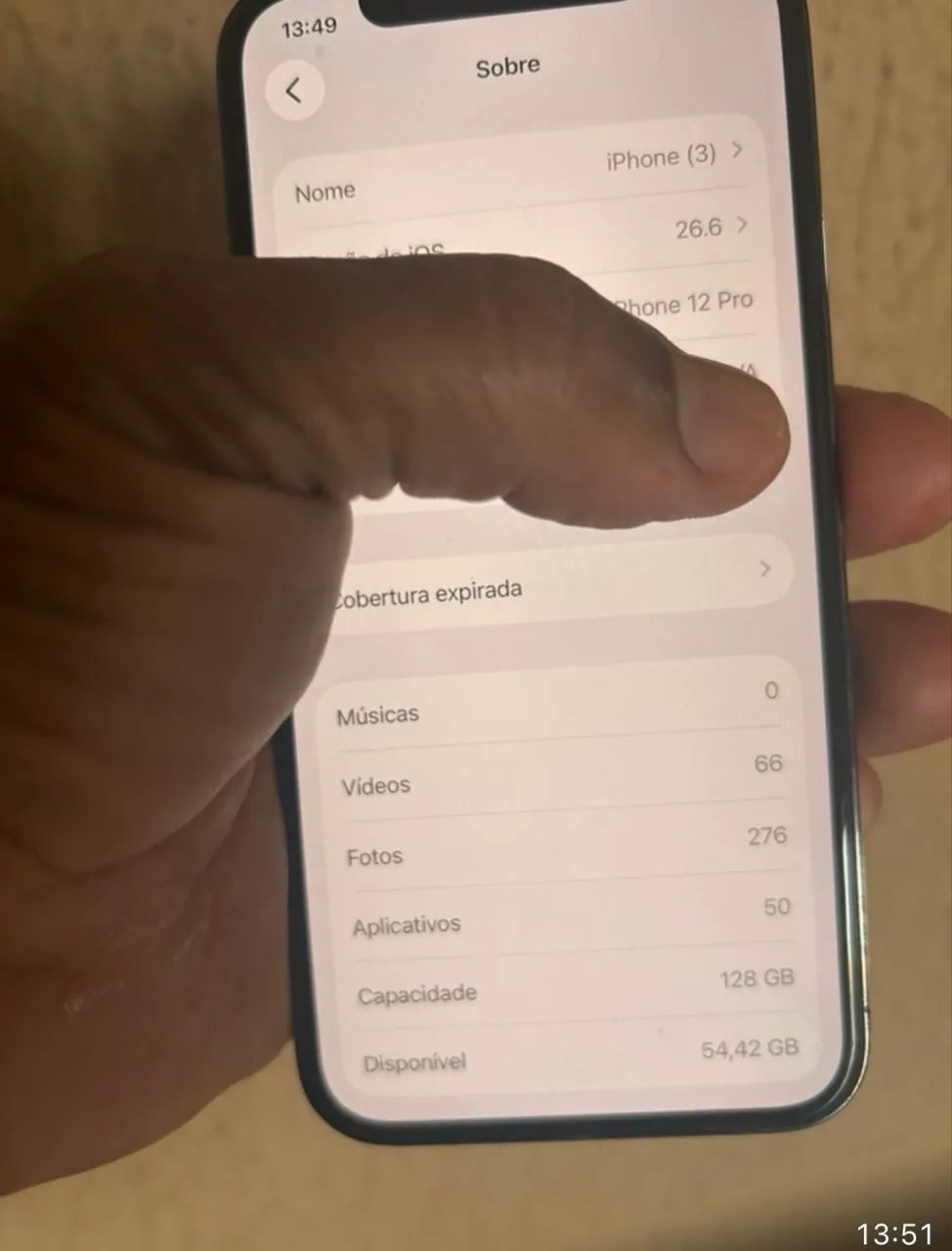 iPhone12pro impecável de128g com82%de bateria todo original  - Foto 4