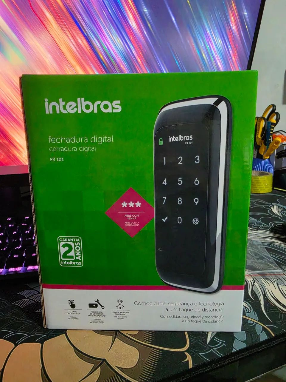 Fechadura digital de sobrepor FR101 Intelbras