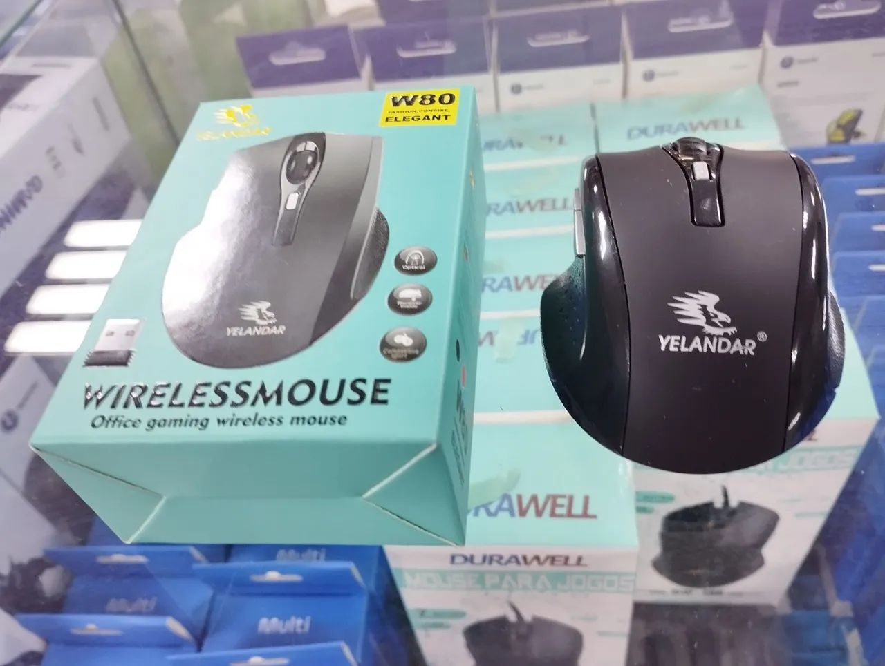 Mouse sem fio gaming W80 2.4Ghz - Foto 2