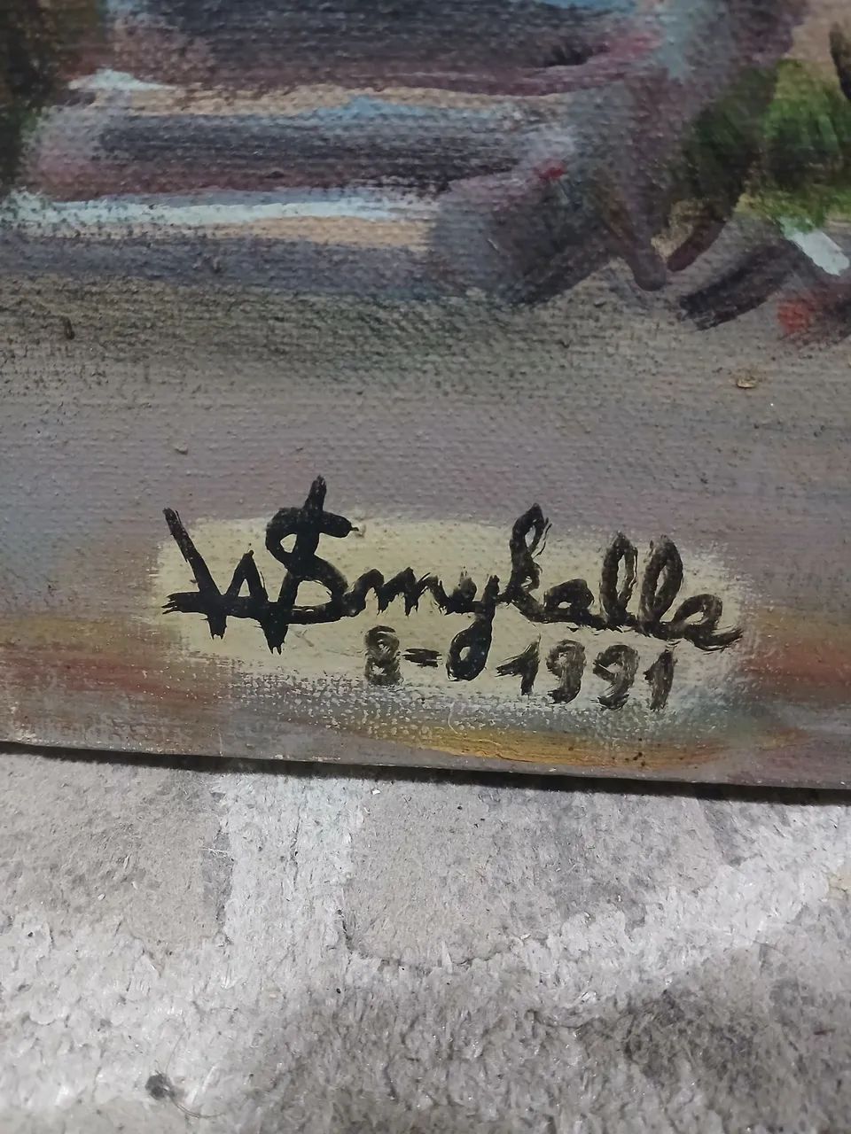 Óleo sobre tela Walter smykalla  - Foto 3