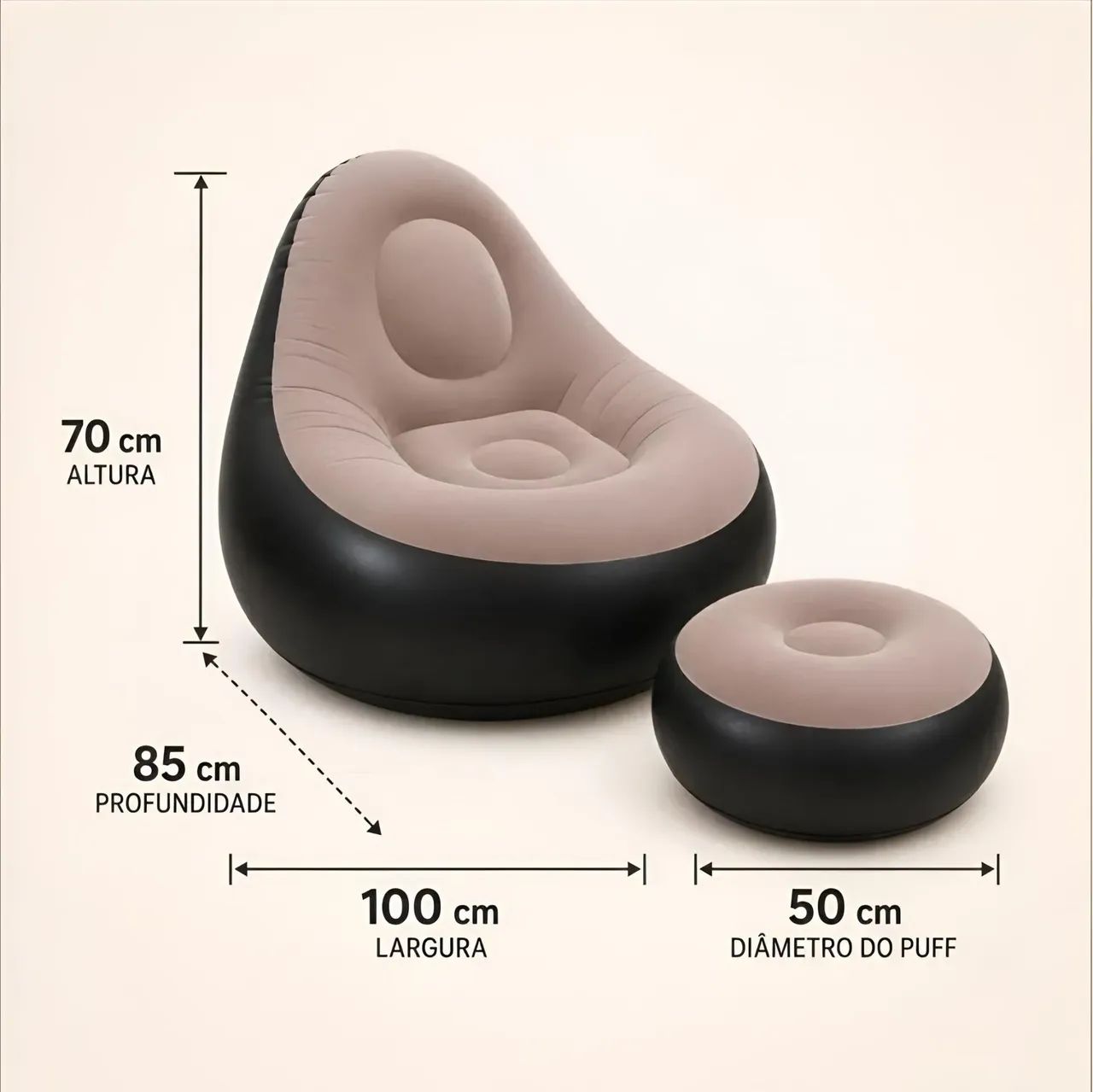 Poltrona inflável completa - confortável e portátil - Foto 5