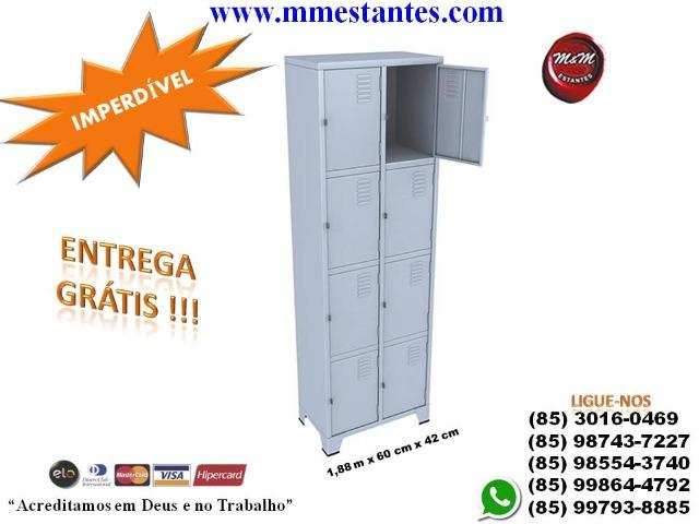 (85) 3016-0469 - Roupeiro de Aço 8 Portas