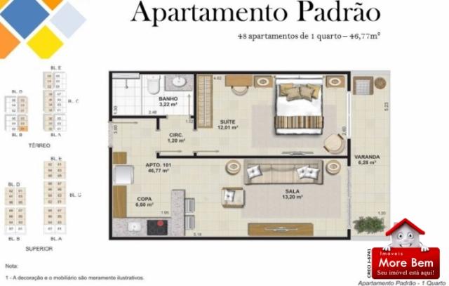 Apartamento 1 Suíte - Portinho - Cabo Frio/RJ Lançamento!!!! - Foto 3