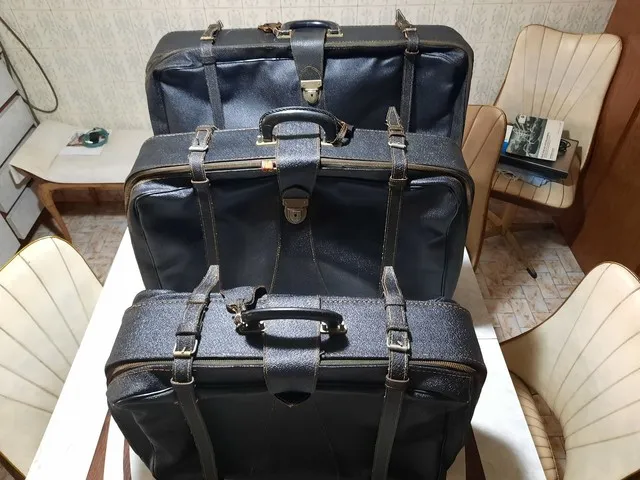 Malas de viagem jogo 3 peças Vintage. 1960.