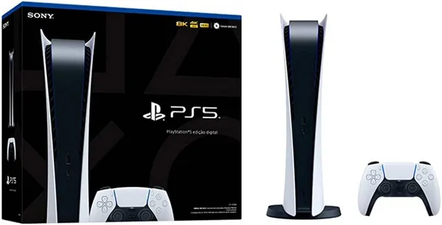 Sony Playstation 5 Com Leitor Bluray - Roda Jogos De Ps4 E Ps5 Novo Lacrado  Com Nota Fiscal E Garantia