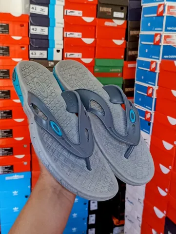 Chinela Oakley Killer - Cinza Azul
