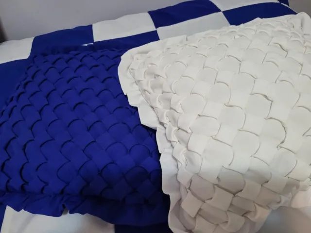 Colcha com babado dupla face para bicama de solteiro - cama - Foto 3