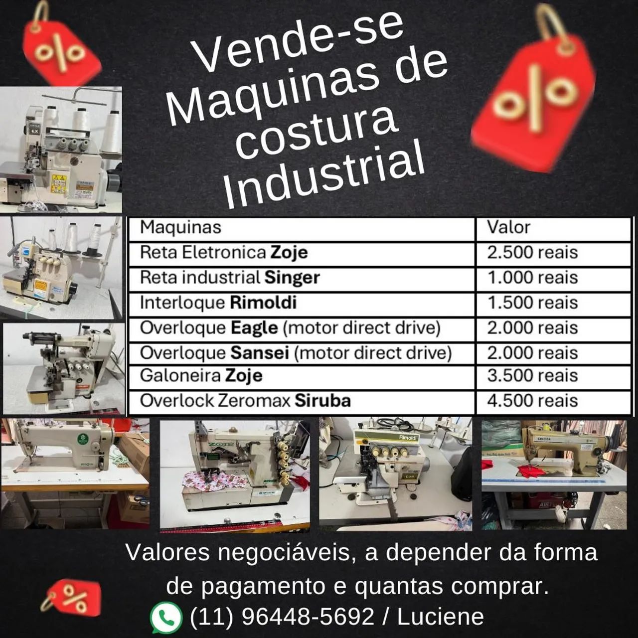 Máquinas de costura 
