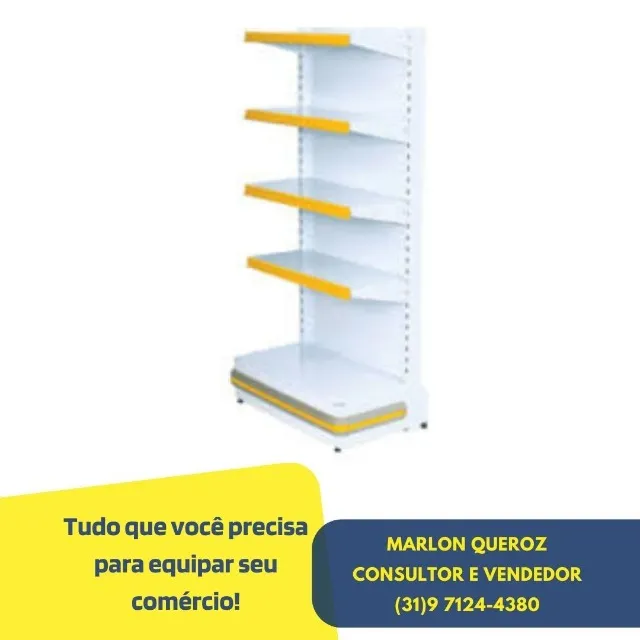 Gondola de Aço 30x40 com Porta Etiqueta