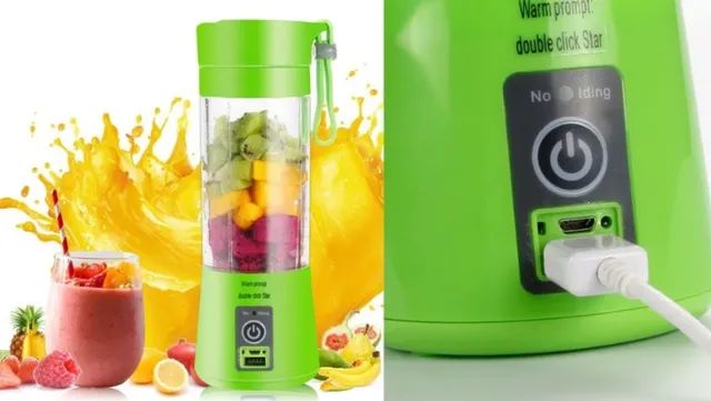 Mini Liquidificador Portátil, Bateria recarregável, com 4 lâminas - Foto 4
