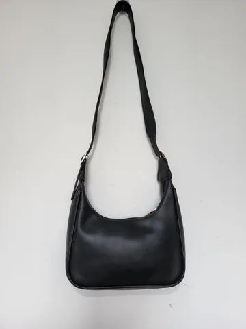 Bolsa tiracolo com Zíper - Pequena - Cor Preta - Foto 3