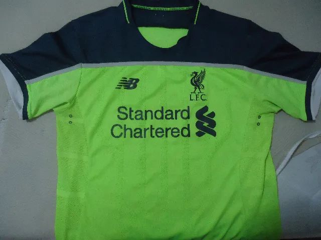 new balance - camisa do liverpool third 2016/17 - tam m - nova - sané #19 - original - Foto 2