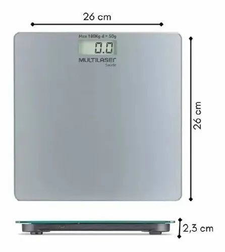 Lacrado  Balança Digital Peso Corporal até 180KG Bateria Recarregável - Foto 6