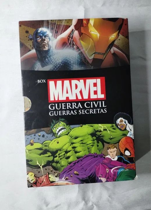 Box 5 livros primeira fase Marvel / Box com Guerra Civil e Guerras Secretas - Foto 4