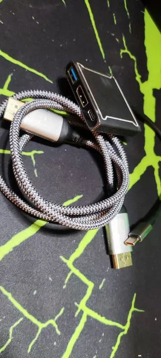 Dock heb tipo c e  displayport com cabo DP 8k - Foto 2