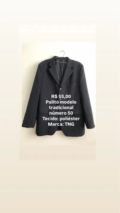 Somente o Palitó masculino número 50