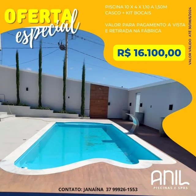 JA - Piscina de fibra 10 metros - modelo exclusivo