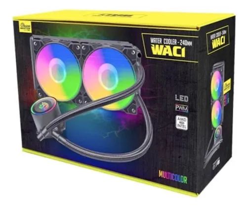 Water Cooler K-mex Waci Ice Gun 240mm Preto Led Rgb - Foto 3
