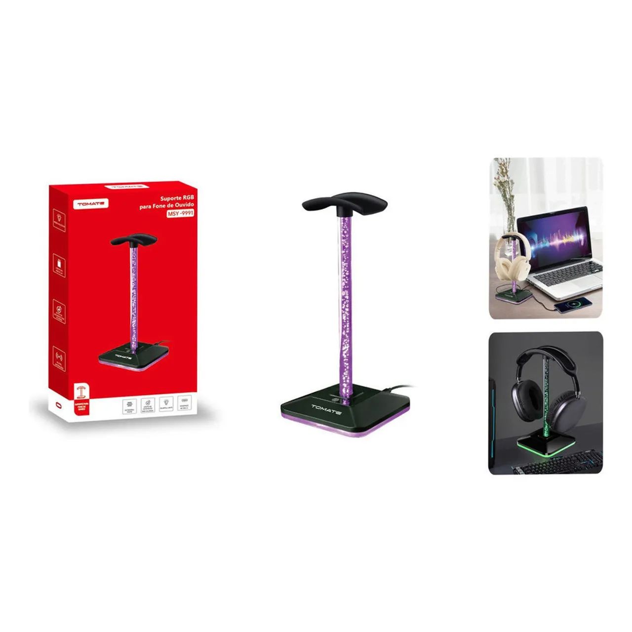 Suporte Para Fone De Ouvido RGB Tomate Msy -9991