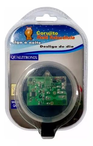 Relé Fotocélula Sensor Bivolt Corujito Qr51 Com Suporte