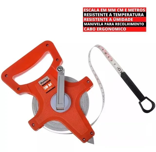 Trena Profissional de 50mts aberta em Fibra de Vidro 50m X 14mm - Foto 5