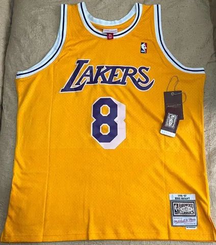 Regata Lakers Kobe Bryant Mitchell & Ness Authentic Masculina Amarelo