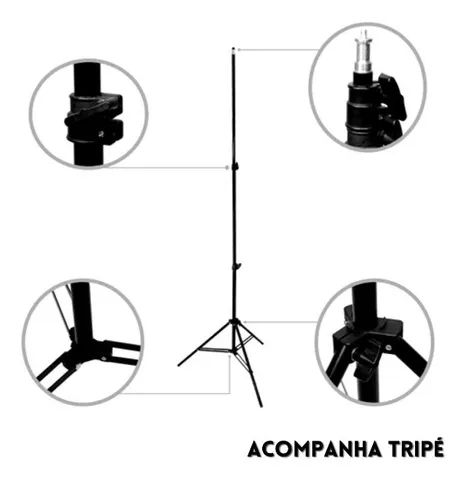 Ring Light 18 Polegada 45cm Colorida Rgb Com Touch Tripe 2m - Foto 5