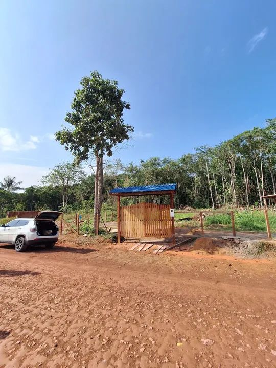 Sítio com portão de madeira e área verde - Foto 3