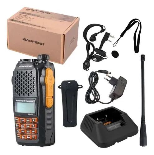 Rádio Ht Baofeng Comunicador Uv-6r Dual Band 7w Bandas De Freqüência Uhf Vhf Cor Preto