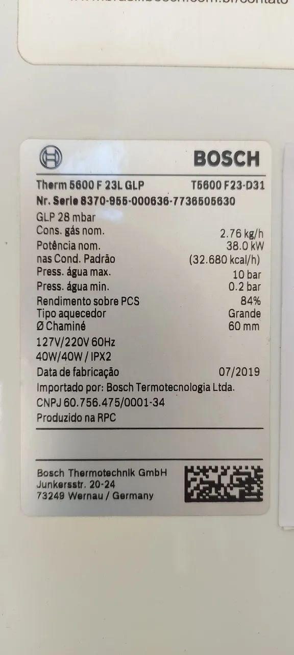 Aquecedor Bosh64739864215169121