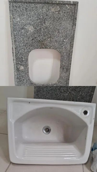 Balcão de mármore e lavador de louça os dois por R$ 350,00