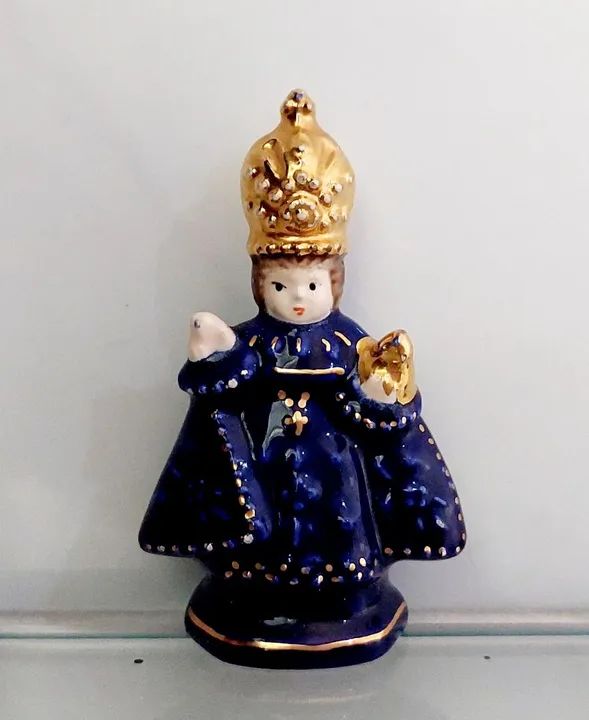 Antiga Imagem Sacra - Menino Jesus De Praga Porcelana Tcheca
