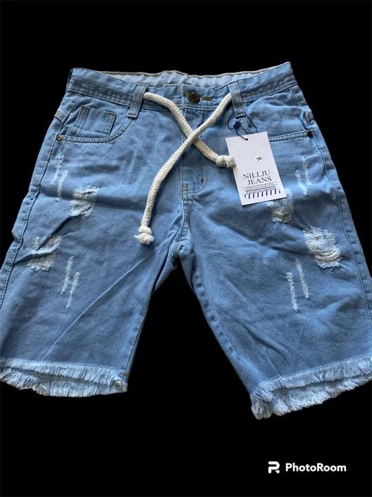 Shorts Jeans Desfiado Masculino - Foto 2