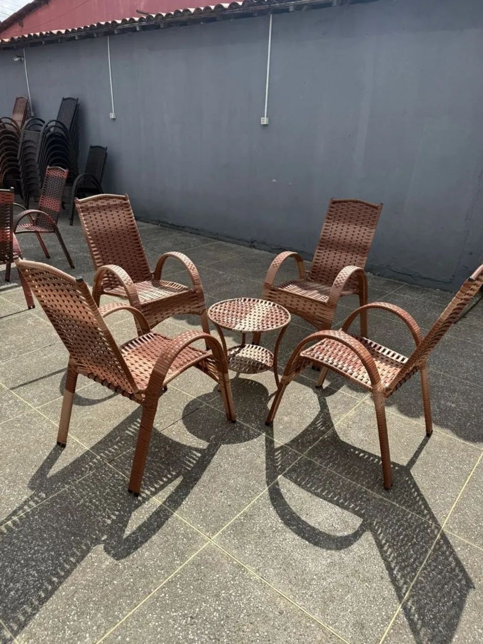 Cadeiras de área com mesa de centro NOVAS várias cores - Foto 3