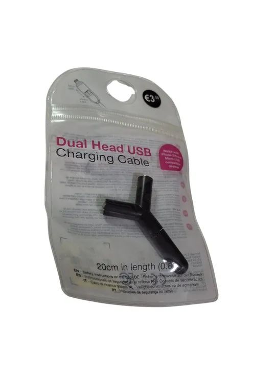 3 Dual Head USB Charging Cable com 1 fone - Foto 3