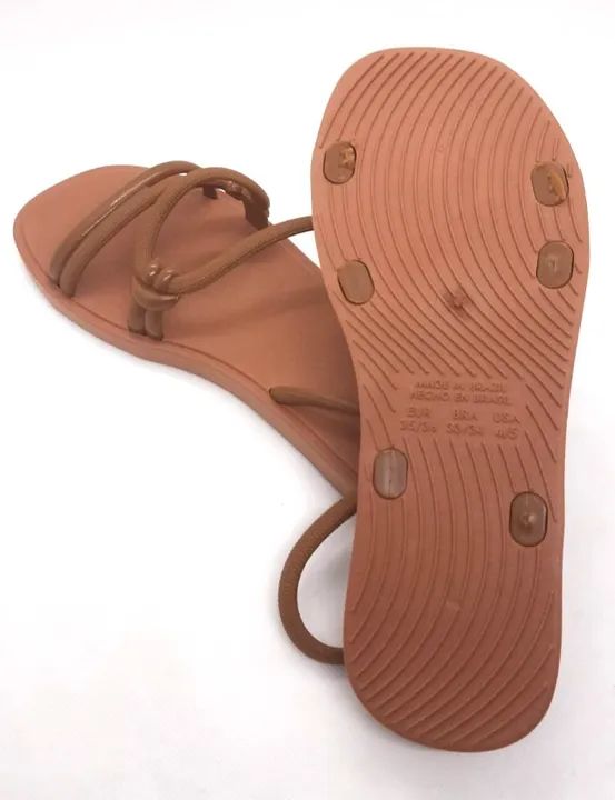 Oferta. Rasteirinha de Cordinha Adulto cor caramelo tam 33/34 - Foto 2