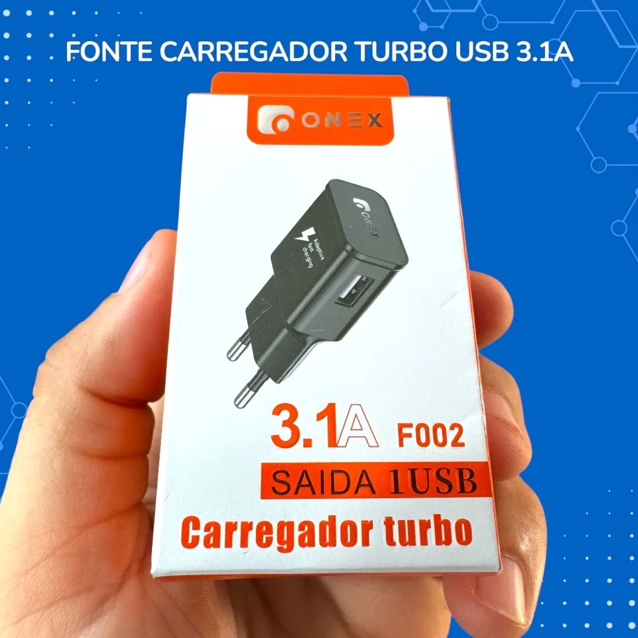 Fonte Carregador Turbo USB 3.1A