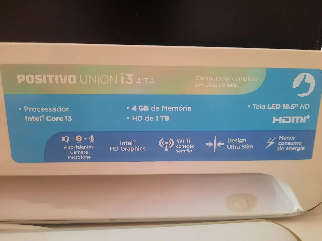 Computador Positivo Union i3 4GB 1TB Tela 18.5