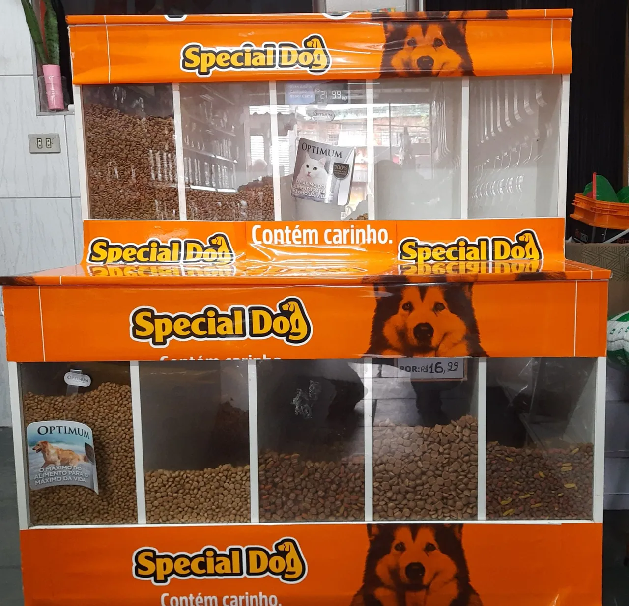 Expositor de Ração para Pet Shop Special Dog