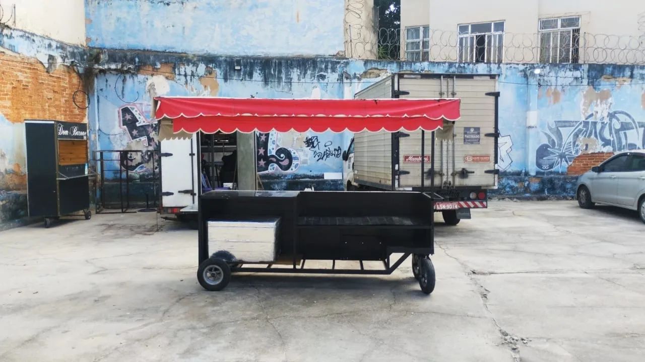 Carrinho de lanche com toldo - Foto 2
