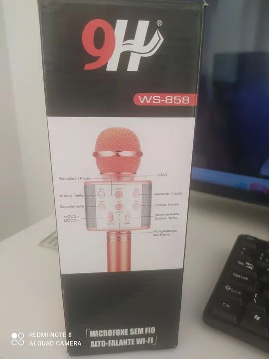 Microfone Sem Fio Bluetooth com Alto-Falante - WS-858 - Foto 3