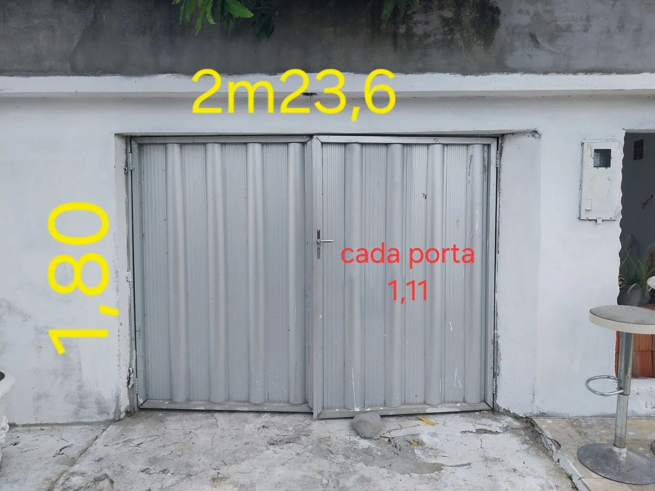 Portão de Alumínio 2,23m x 1,80m
