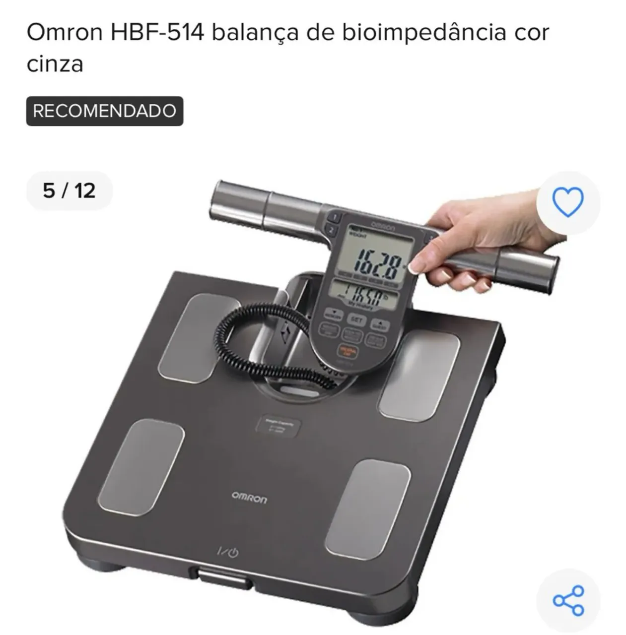 Balança de bioimpedância Omron HBF-514