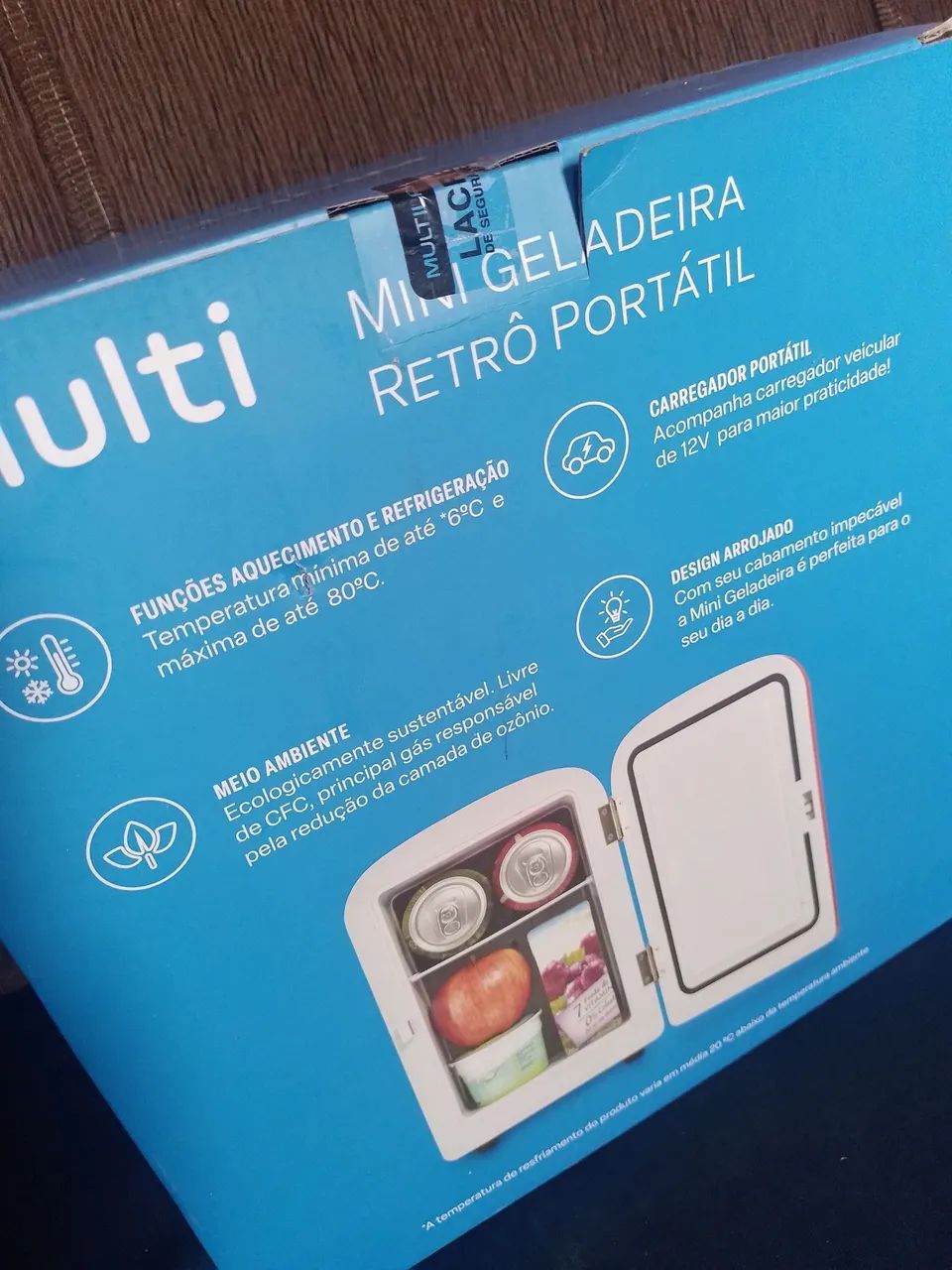 Mini Geladeira Retrô Portátil 4 Litros - Foto 5