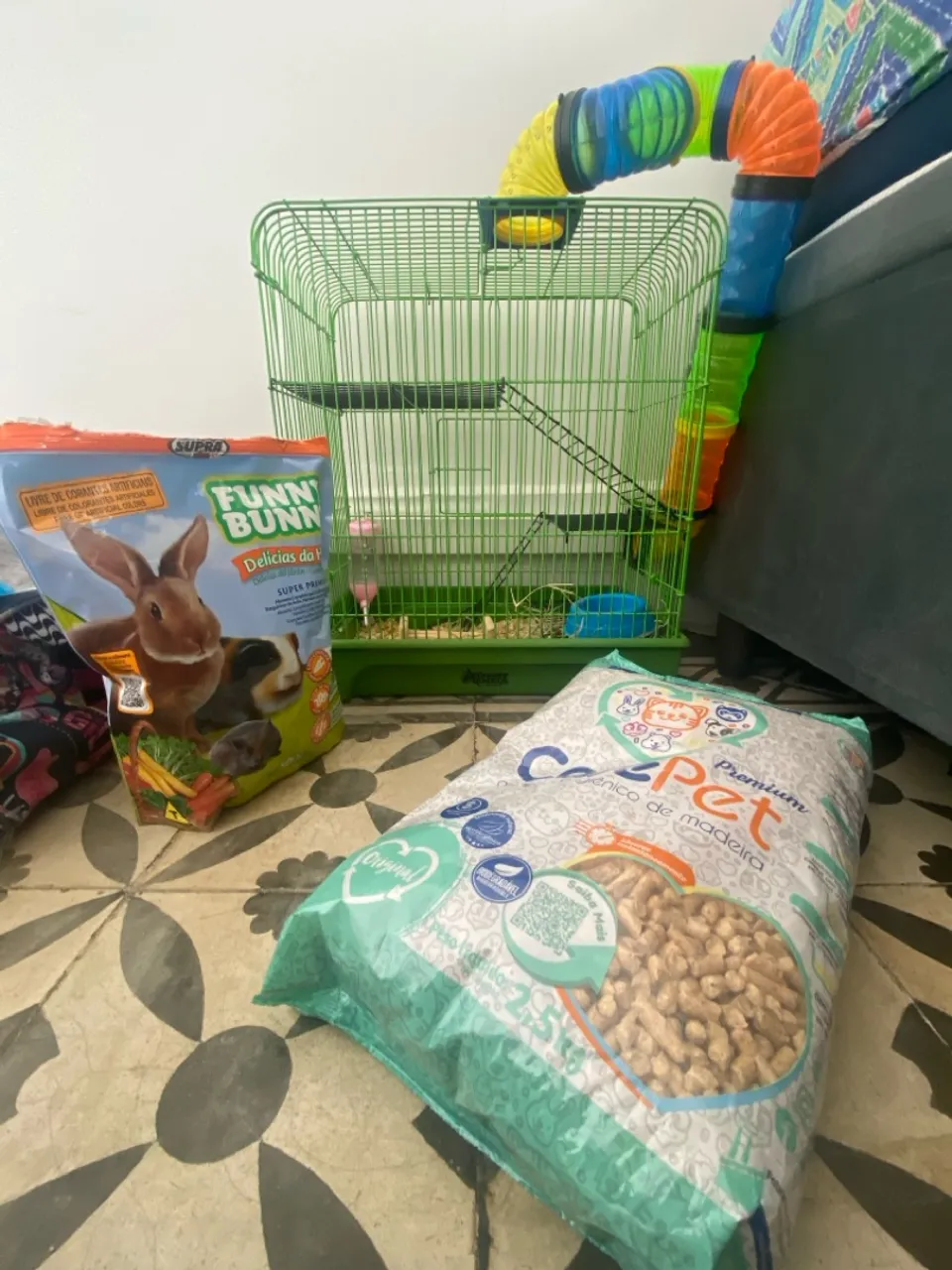 Gaiola para hamster com super tubo