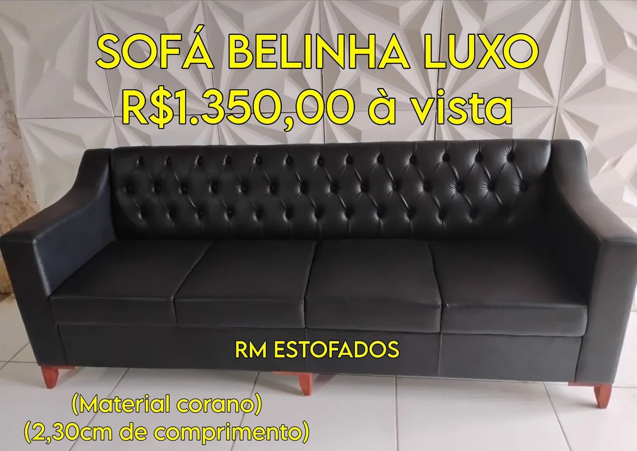 Sofá de espera 4 lugares captonê 