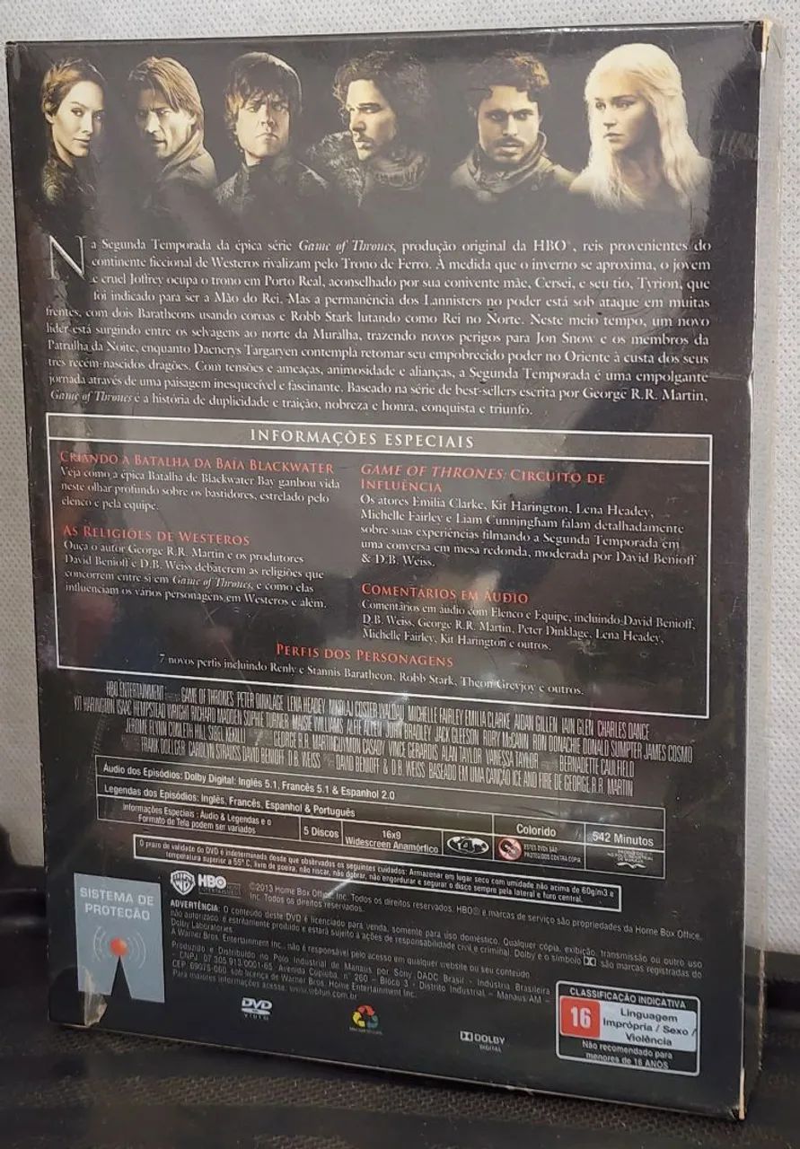 Box Dvd Original Game Of Thrones - 2ª Temporada - 5 Dvds - CDs, DVDs ...