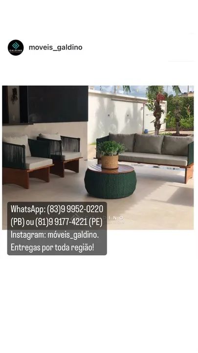 Sofás para área externa - sofás em fibra ou corda náutica - Foto 6