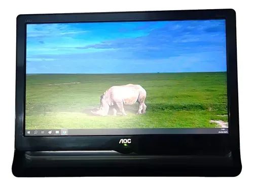 Monitor Led Aoc 18,5 Polegadas E966sw Sem Base Risco Tela Preto