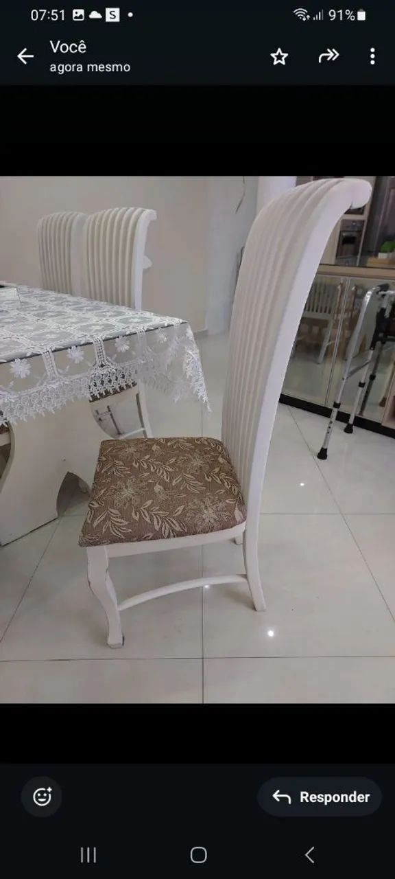 Mesa de Jantar em Vidro e Madeira - Foto 5
